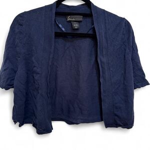 Lane Bryant Women's Navy Blue Cotton Linen Coverup Light Sweater